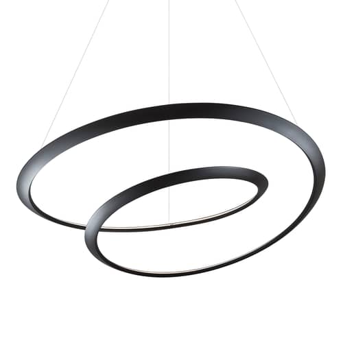 Kepler Uplight LED Pendant metal black / Ø 110 cm - Nemo - Black - Extruded aluminium