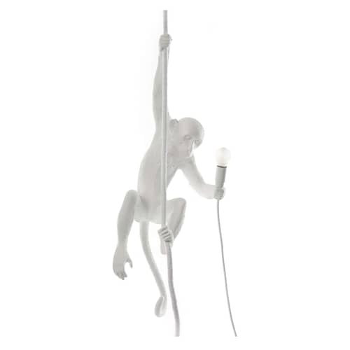Monkey Hanging Pendant plastic material white / Indoor - H 80 cm - Seletti - White - Resin