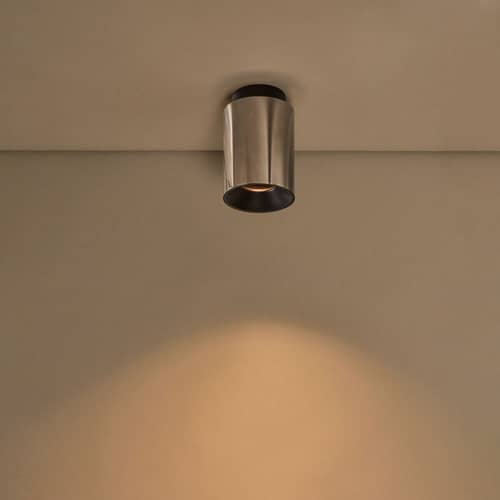 Plafoniera Tobo C85 metallo / Ø 8,5 x H 13 cm - DCW éditions - Nichel - Acciaio