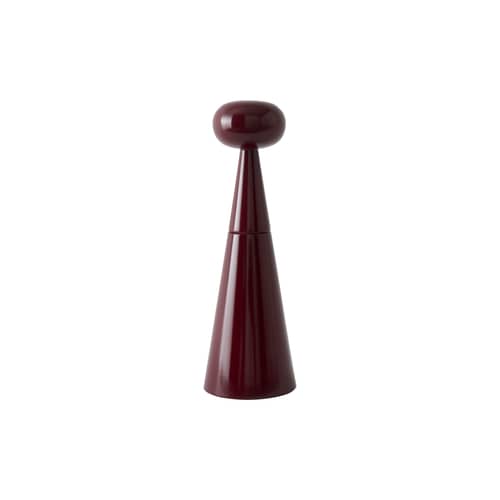 Mill Small Spice mill wood red / H 25 cm - Tom Dixon - Burgundy - Ceramic, Painted FSC-certified beech wood