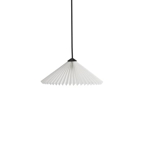 Suspension Matin tissu blanc / Ø 30 cm - Hay - Blanc - Coton enduit plissé