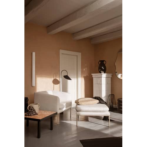 Table basse Flod Tiles   / 81 x 60 cm - Carreaux d\'argile faits mains - Ferm Living - Terracotta - Acier thermolaqué, Carreaux d\'argile