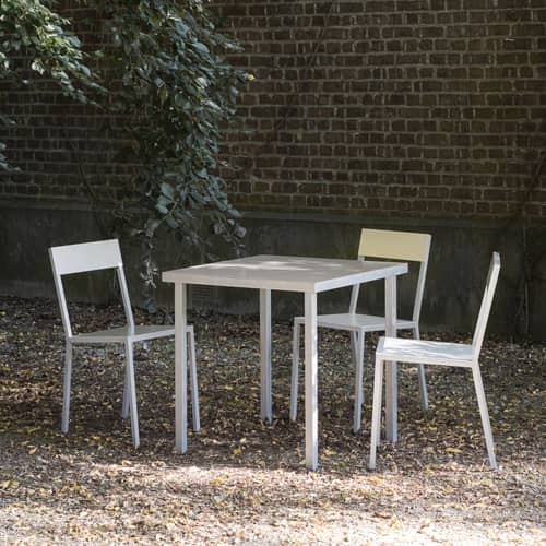 Table carrée Alu table / 85 x 85 cm - (indoor/outdoor) - valerie objects - Ivoire - Aluminium