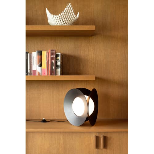 Armen LED Table lamp metal black / Ø 31 x H 31 cm - Metal & glass - DCW éditions - Black - Aluminium, Glass
