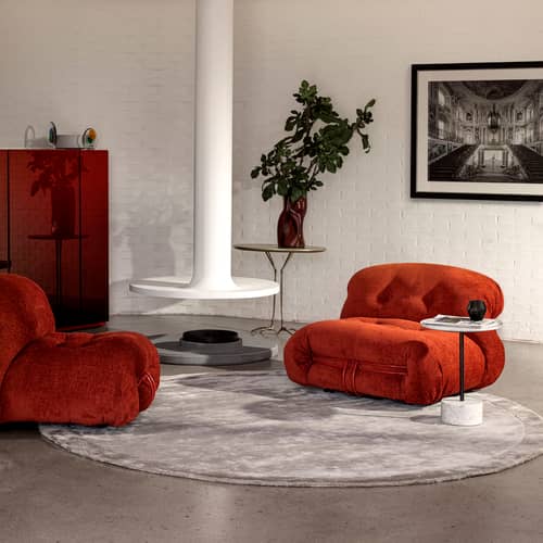Tavolino 9 pietra bianco / Ø 40 x H 49 cm - Piero Lissoni, 2014 - CASSINA - Marmo bianco / Antracite - Acciaio, Marmo