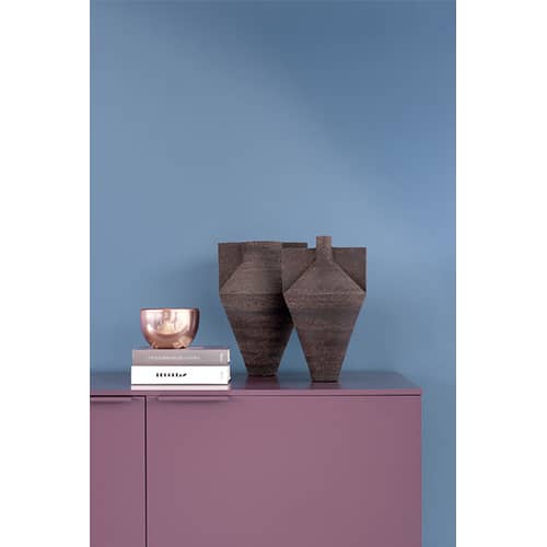 Vase Jana céramique noir / Ø 22,6 x H 34,7 cm - brut - Cappellini - Ø 22,6 x H 34,7 cm / Noir - Céramique brute
