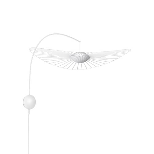 Applique Vertigo Nova LED / Ø 110 cm - Bras rotatif - Petite Friture - Blanc / Diffuseur blanc - Acier, Fibre de verre, Polyuréthane, Verre triplex