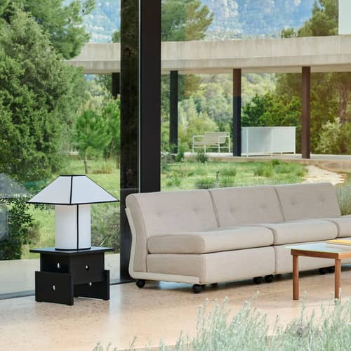 Beistelltisch Wood Box holz schwarz / 40 x 40 x H 35 cm - Hay - Schwarz - Lackierte massive Eiche