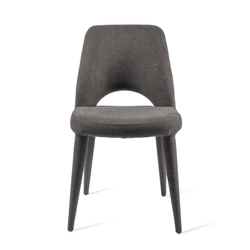 Chaise rembourrée Holy - Pols Potten - Gris foncé - Métal, Mousse, Tissu polyester