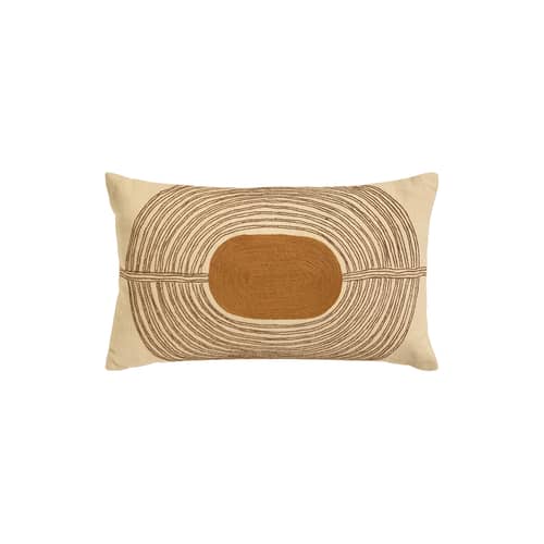 Coussin Mirage marron / 50 x 30 cm - Brodé main - Maison Sarah Lavoine - Havane - Coton, Laine