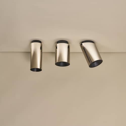 Deckenleuchte Tobo C85 metall / Ø 8,5 x H 13 cm - DCW éditions - Nickel - Stahl