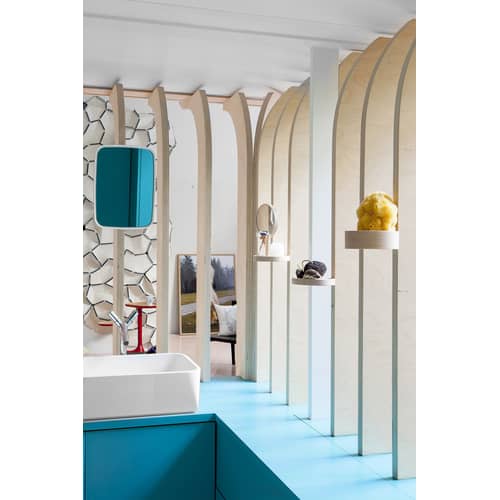 Étagère Bénitier Ø 14 cm céramique blanc / Vide-poche mural - Moustache - Céramique blanche - Céramique émaillée