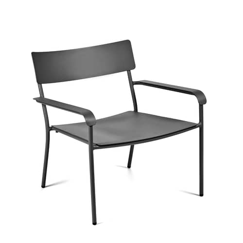Fauteuil bas August métal noir / Aluminium - Serax - Noir - Aluminium thermolaqué