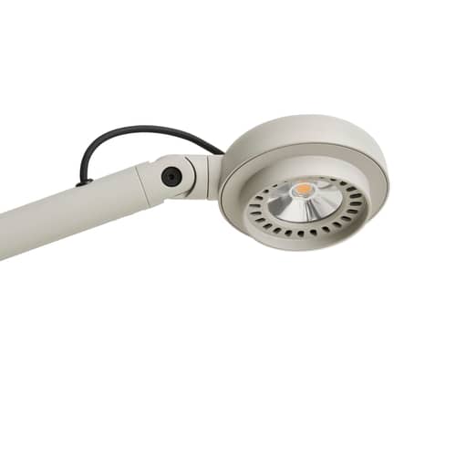Fifty-Fifty LED Floor lamp metal grey / Adjustable e-reader - Hay - Ash grey - Thermolacquered aluminium