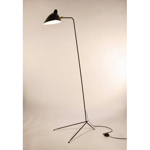 Lampadaire Serge Mouille Droit / 1953 - Noir - Métal | Made