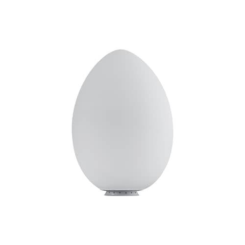 Lampe de table Uovo LED verre blanc /  Ø 43 x H 62 cm - Ben Swildens, 1972 - Fontana Arte - H 62 cm / Blanc - Verre soufflé