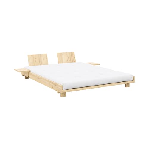 Lit double Social / Pour matelas 160 x 200 cm - Dossiers & chevets intégrés - KARUP DESIGN - Pour matelas 160 x 200 cm - Pin massif certifié FSC