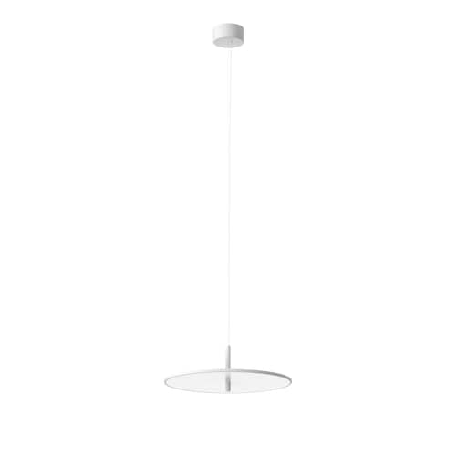 My Disc  LED Pendant metal white / Ø 60 cm - Flos - Pendant / Matt white - Aluminium, PMMA, Polycarbonate