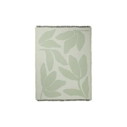 Plaid Herbert tessuto verde / 130 x 180 cm - BROSTE COPENHAGEN - Salvia Verde - Cotone