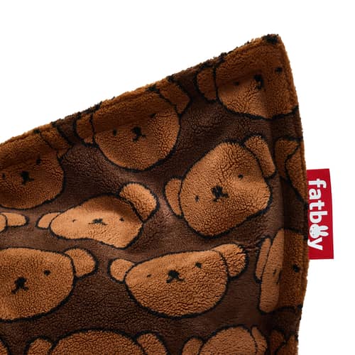 Pouf Original Slim Teddy x Miffy / 155 x 120 cm - Tissu duveteux - Fatboy - Motif Teddy / Marron -  Micro-billes EPS, Tissu peluche