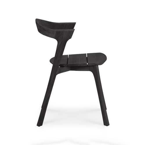 Sedia Bok Outdoor legno nero - Ethnicraft - Nero - Teak massello verniciato