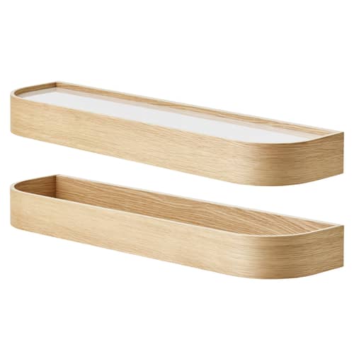 Epoch Shelf natural wood / L 79 cm - Reversible - Audo Copenhagen - Natural oak / Beige - Oak veneer, Plywood