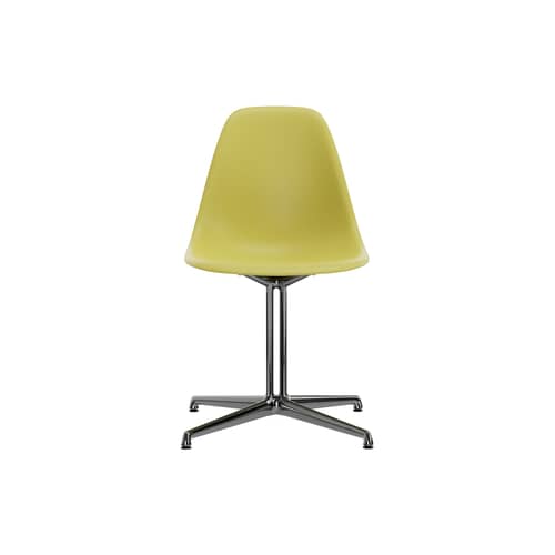 Stuhl RE DSL - Eames Plastic Side Chair plastikmaterial gelb / (1950) - Fuß La Fonda / Recycelt - Vitra - Zitrone / Polierter Fuß - Aluminium-Druckguß, Recyceltes Polypropylen (Post-Consumer)