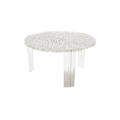 Table basse T-Table Basso / Ø 50 x H 28 cm - Kartell - Cristal - PMMA