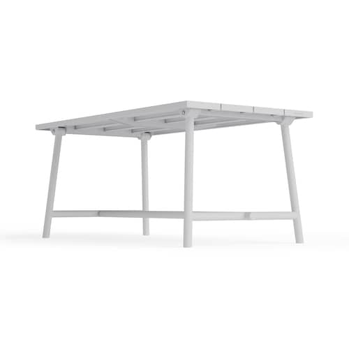Table rectangulaire Fred\'s métal gris / 170 x 90 cm - 6 personnes - Fatboy - Gris clair - Aluminium