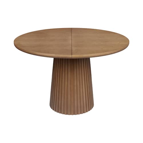 Ausziehtisch Tamia holz braun / L 120–160 cm – 4–6 Personen - NV GALLERY - Nussbaum-Optik - Bois composite, Placage noyer