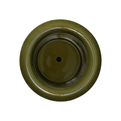 Vaso per fiori Rollo Small ceramica verde / Ø 31 x H 36 cm - Ferm Living - Muschio Verde - Terracotta smaltata