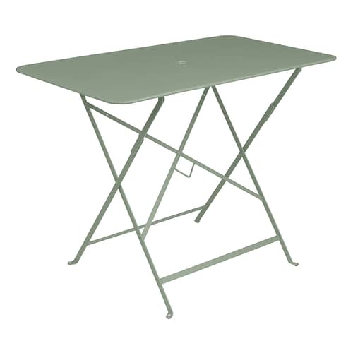 Klapptisch Bistro metall grün / 97 x 57 cm - für 4 Personen - mit Sonnenschirmloch - Fermob - Kaktus - bemalter Stahl