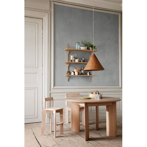Chaise haute enfant Ark bois naturel / Chaise junior - Assise :  H 53 cm - Ferm Living - Frêne naturel - Frêne massif FSC