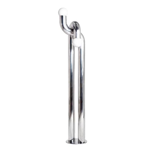 Modulation Floor lamp grey silver metal / H 185 cm - Aluminium - Axel Chay - Mirror polish - Glass, Polished aluminium