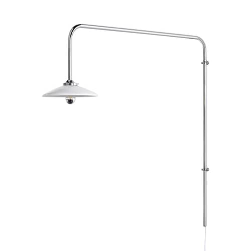 Wandleuchte mit Stromkabel Hanging Lamp n°5 metall silber / H 100 x B 90 cm - valerie objects - Verchromter Stahl - Glas, verchromter Stahl