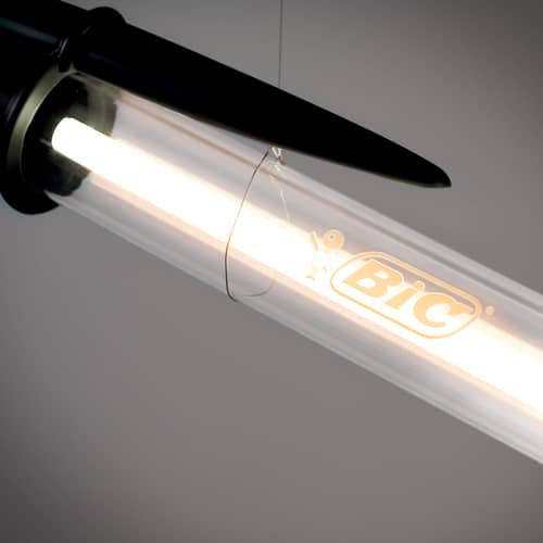 Lampe Bic noir design / LED - H 178 cm - Seletti - Noir - Polycristal