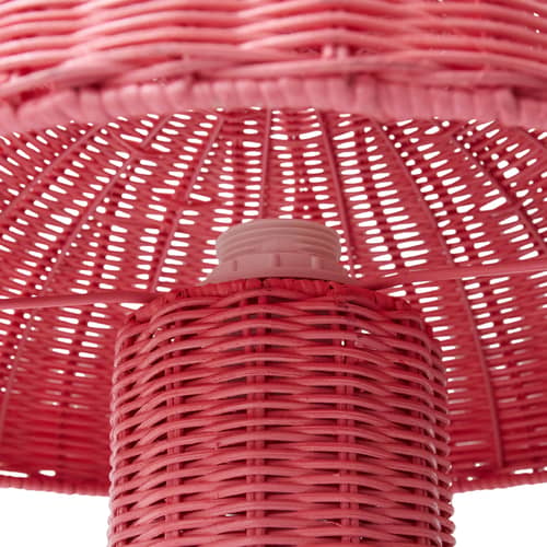 Lampe de table Rattan rose / Ø 34 x H 30 cm - HK LIVING - Rose Blush - Rotin