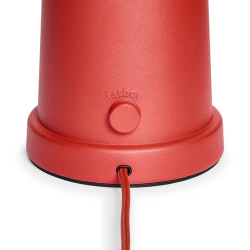 Lampe de table Revolve verre rouge - Fatboy - Cayenne - Aluminium, Verre soufflé bouche