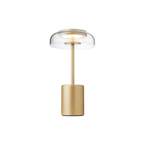 Lampe extérieur sans fil rechargeable Blossi LED / H 26 cm - NUURA - Laiton / Transparent - Acrylique, Métal