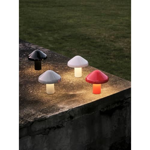 Lampe extérieur sans fil rechargeable Pao plastique beige - Hay - Beige - Polycarbonate