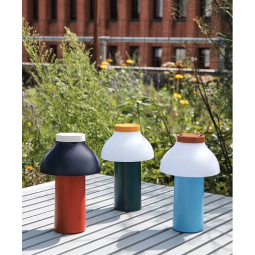 Lampe extérieur sans fil rechargeable PC Portable plastique rouge / Pierre Charpin - Hay - Rouille / Bleu nuit - ABS, Polypropylène