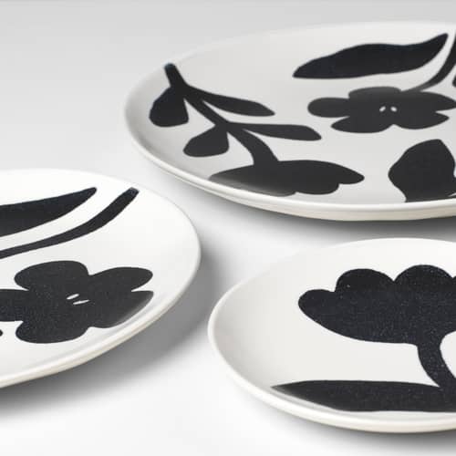 Piatto da dessert Flora ceramica nero / Ø 20 cm - BROSTE COPENHAGEN - Ø 20 cm / Nero - Gres