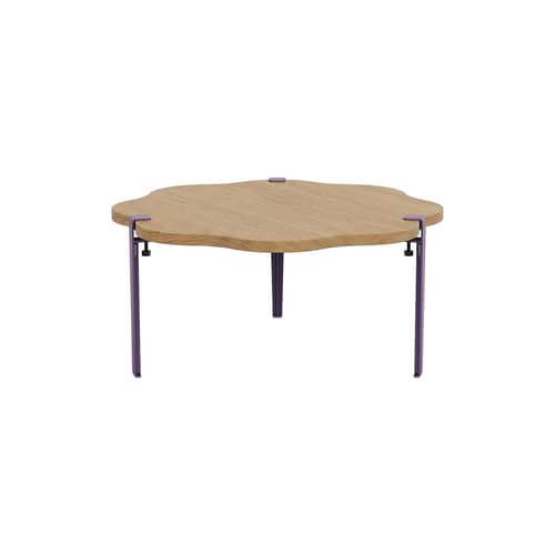 Pied avec fixation étau by Uchronia / H 43 cm - Pour créer table basse ou banc - TIPTOE - Violet (by Uchronia) - Acier thermolaqué
