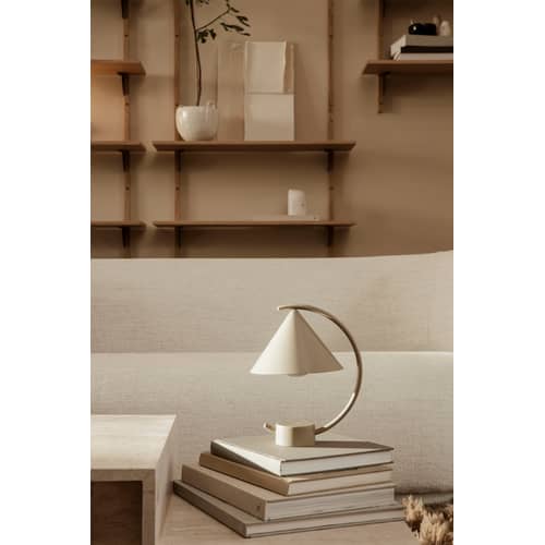 Schnurlosleuchte Meridian LED metall beige / Metall - H 26 cm - Ferm Living - Kaschmir-beige - Metall