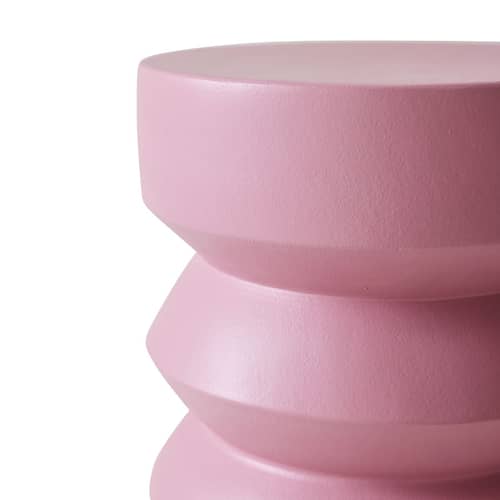Table d\'appoint Stoneware céramique rose / Ø 23 x H 41 cm - HK LIVING - Rose - Grès