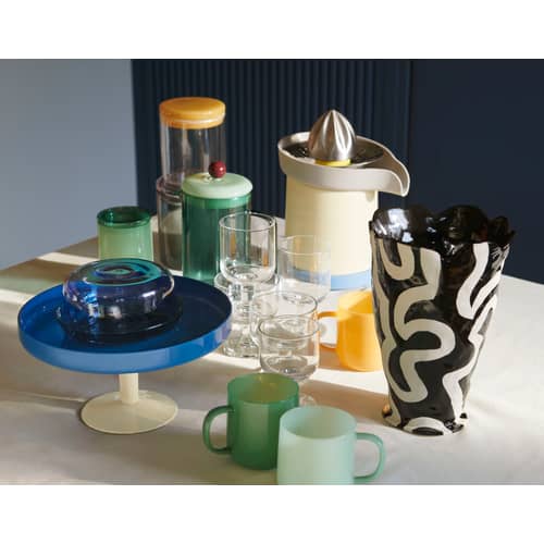 Vaso Shadow ceramica nero by Jessica Hans / Ceramica dipinta a mano - Hay - Nero bianco - Ceramica