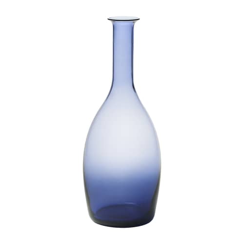 Vase Bottiglia verre bleu / Vase - H 29,5 cm / Seconde vie - Bitossi Home - Bleu foncé - Verre soufflé bouche