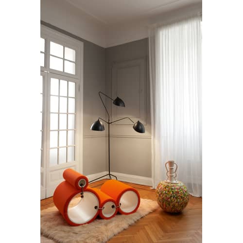 Beistelltisch Bong plastikmaterial corian bunt / Giulio Cappellini, 2004 - Ø 48 x H 40 cm - Glasfaser & Kunstharz - Cappellini - Floreale 1 / Mehrfarbig - Glasfaser, Harz