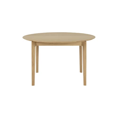 Tavolo con prolunga Bok legno naturale / da 129 a 179 cm - da 4 a 6 persone - Ethnicraft - Rovere oliato - Massello di quercia oliato