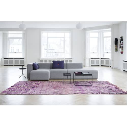 Canapé d\'angle Mags tissu gris / L 304 cm - Accoudoir gauche - Hay - Accoudoir gauche / Gris clair (Tissu Hallingdal) - Tissu